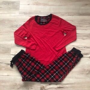Eddie Bauer Red and Black Plaid Women's Pajama Set
